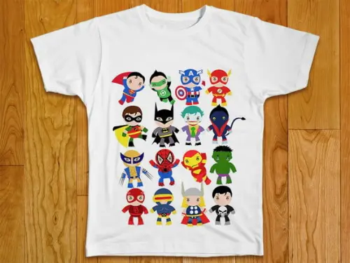 Camiseta Infantil Mascotes Super Heróis
