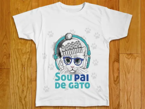 Camiseta Sou Pai de Gato