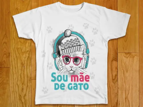 Camiseta Sou Mãe de Gato