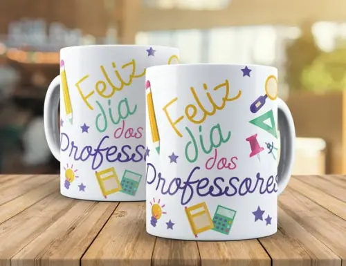 Caneca Porcelana Feliz Dia dos Professores