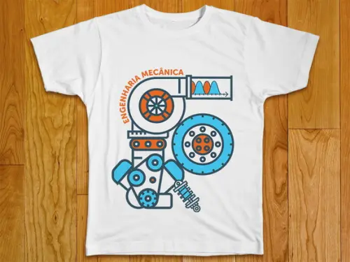 Camiseta Profissão Engenharia Mecânica