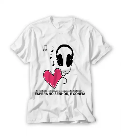 Camiseta Religiosa Espera No Senhor
