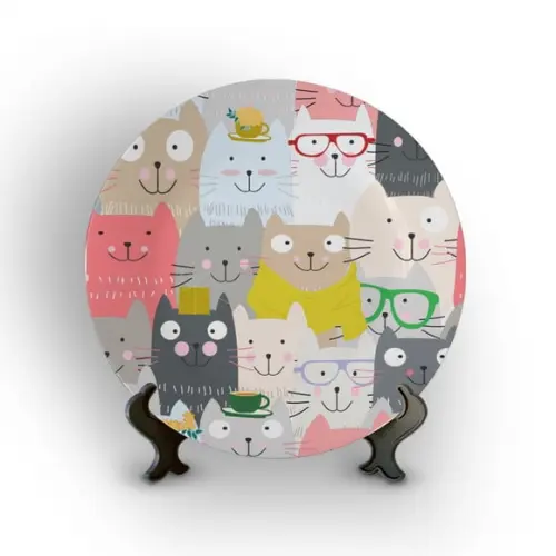Prato Decorativo Gatinhos