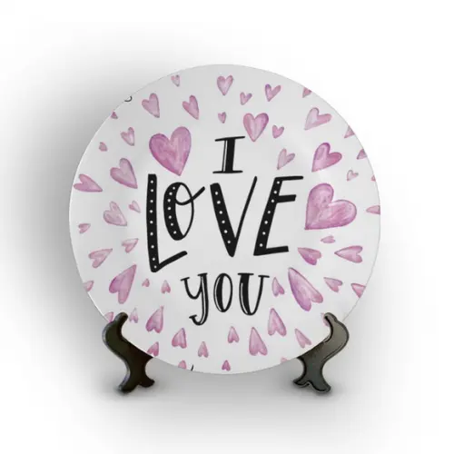 Prato Decorativo I Love You
