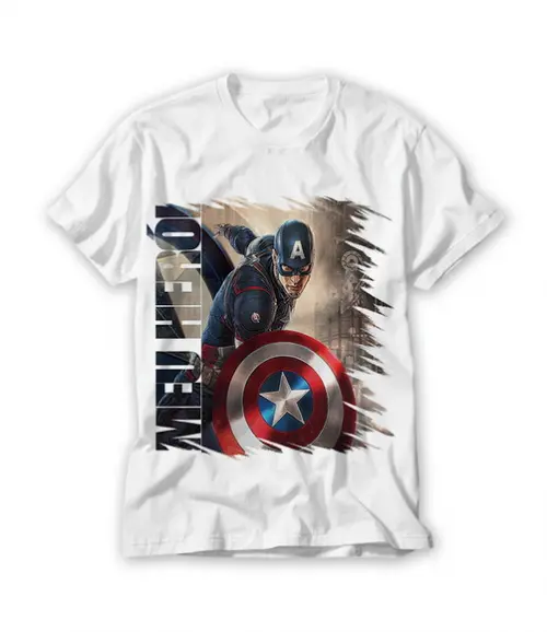Camiseta Capitão América Meu Herói
