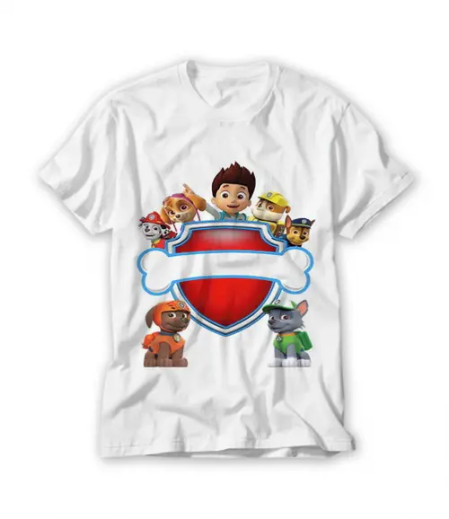 Camiseta Infantil Personalizada Patrulha Canina
