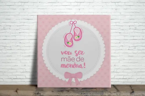 Azulejo Personalizado Vou Ser Mãe de Uma Menina