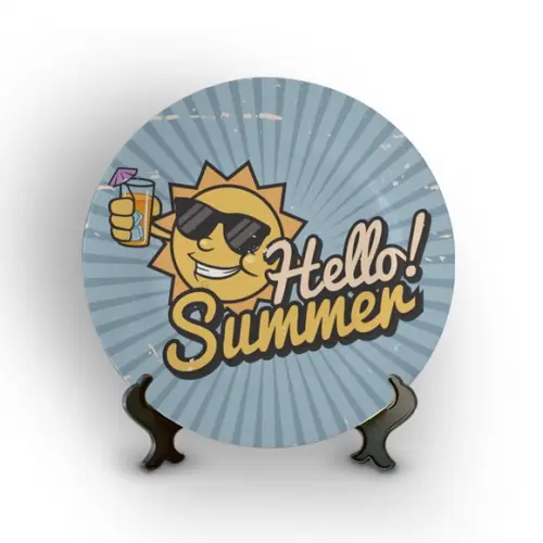 Prato Decorativo Hello Summer