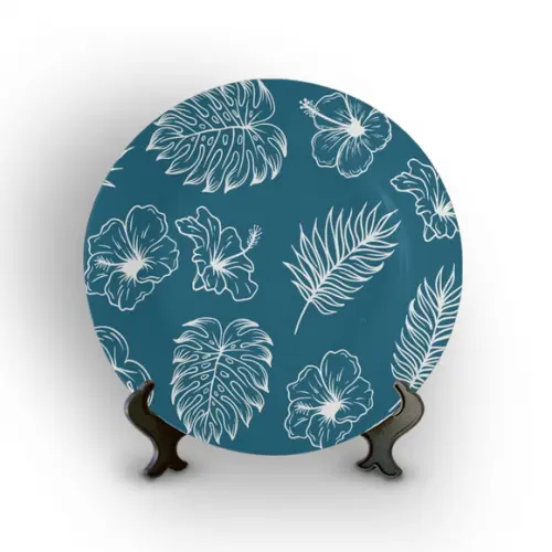 Prato Decorativo Folhas