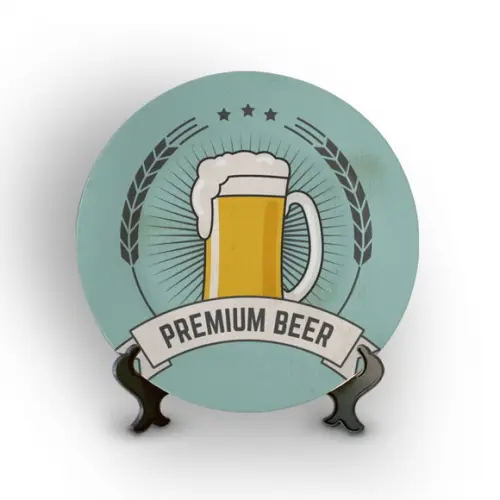 Prato Decorativo Retrô Beer