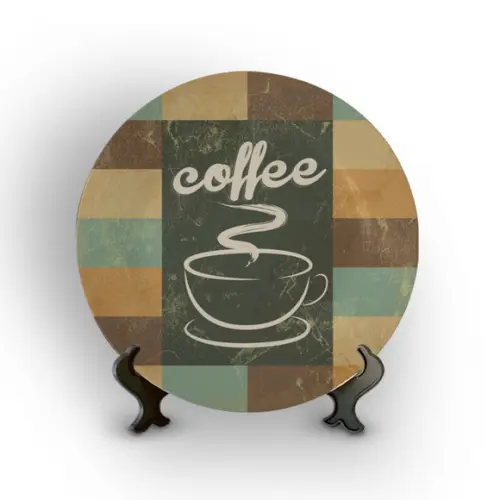 Prato Decorativo Retrô Coffe