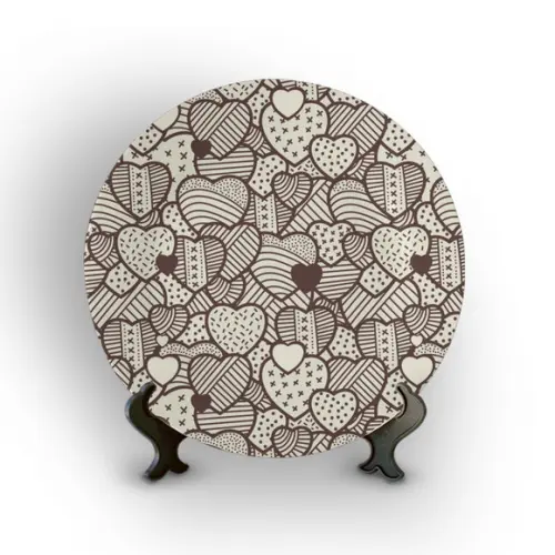 Prato Decorativo Corações