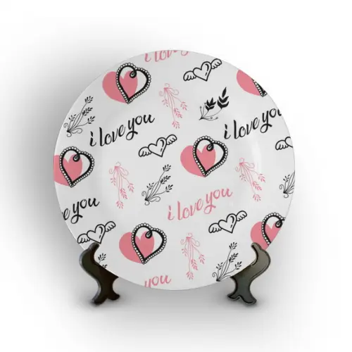 Prato Decorativo I Love You