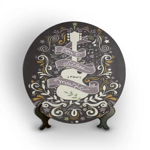 Prato Decorativo Dont Stop The Music