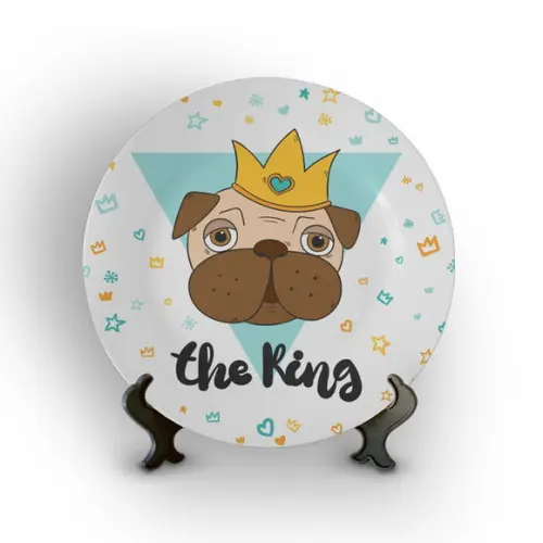 Prato Decorativo Pug