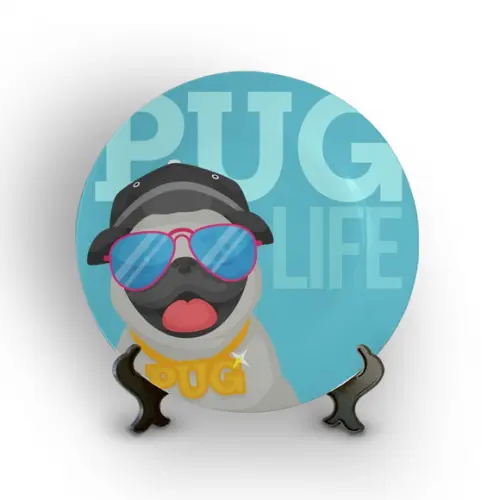 Prato Decorativo Pug