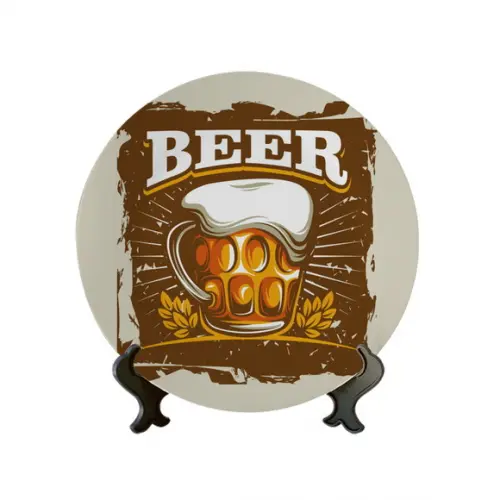 Prato Decorativo Retrô Beer