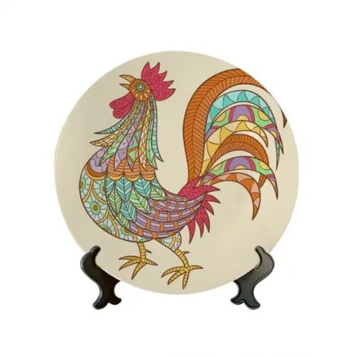 Prato Decorativo Galo Português