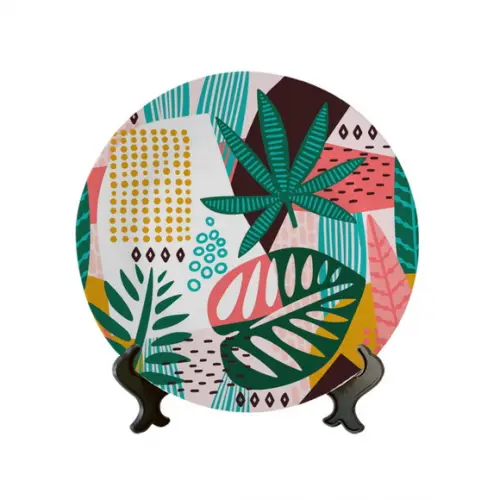 Prato Decorativo Folhas