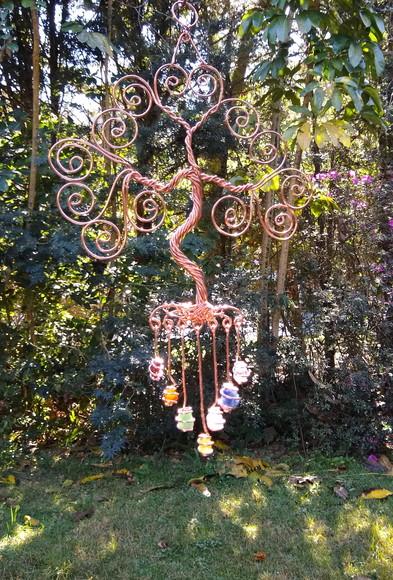 Árvore da Vida em Cobre com Pedras dos Chakras