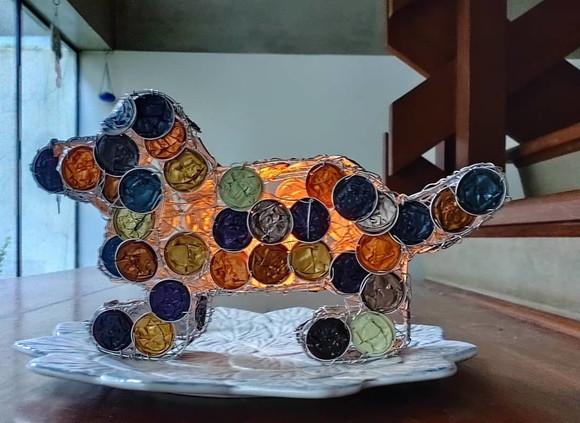 Luminária Cachorrinho Upcycling
