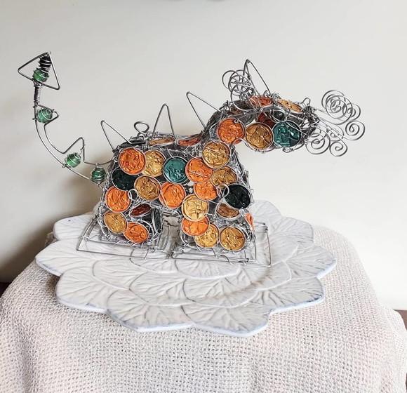 Luminária Dragão Upcycling
