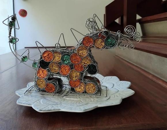 Luminária Dragão Upcycling