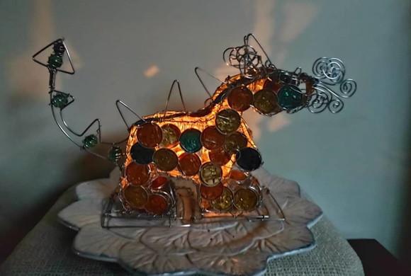 Luminária Dragão Upcycling