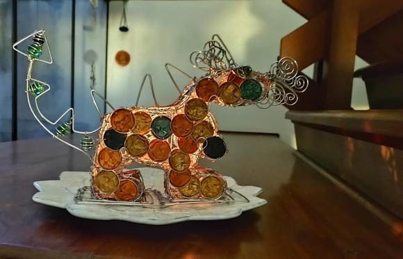 Luminária Dragão Upcycling