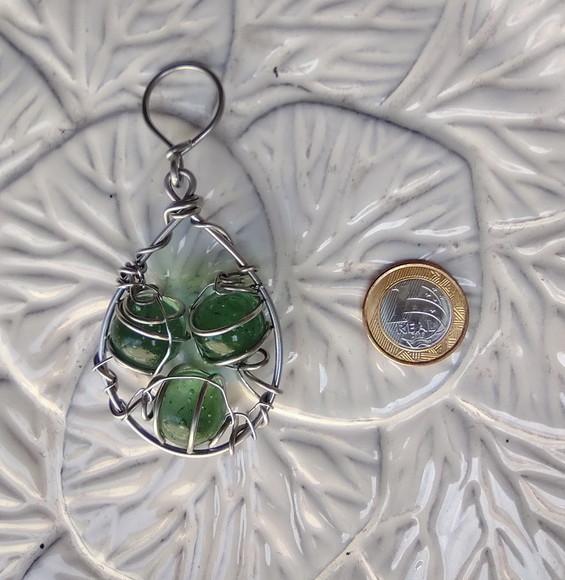 Mini Suncatcher Gotinha de Chuva Verde