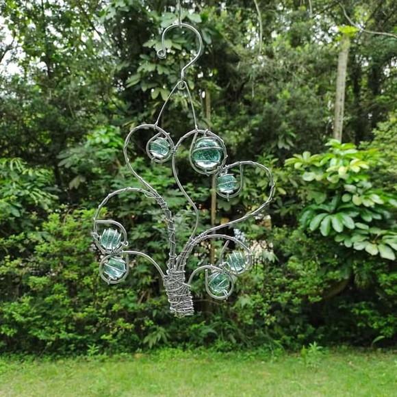 Suncatcher Árvore da Vida Desconstruída em Tons de Azul