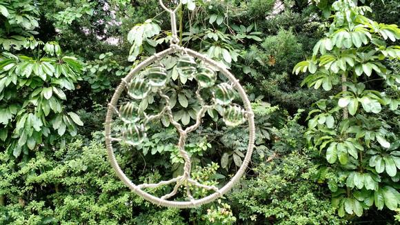 Suncatcher Árvore da Vida em tons de verde