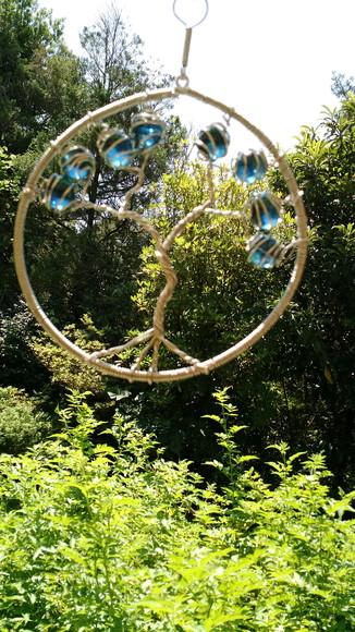 Suncatcher Árvore da Vida em tons de azul
