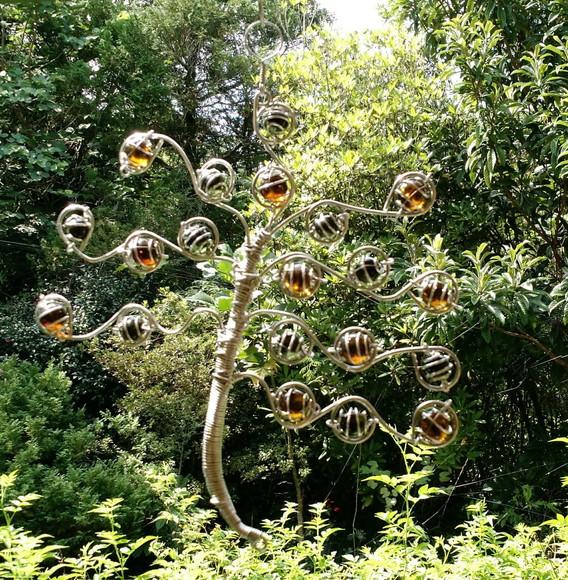 Suncatcher Árvore da Vida sem Círculo Cor Âmbar
