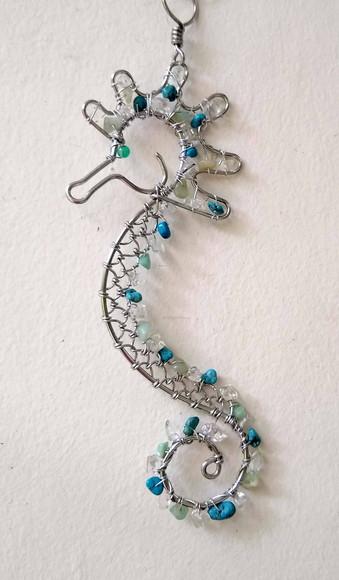 Suncatcher Cavalo-Marinho Azul