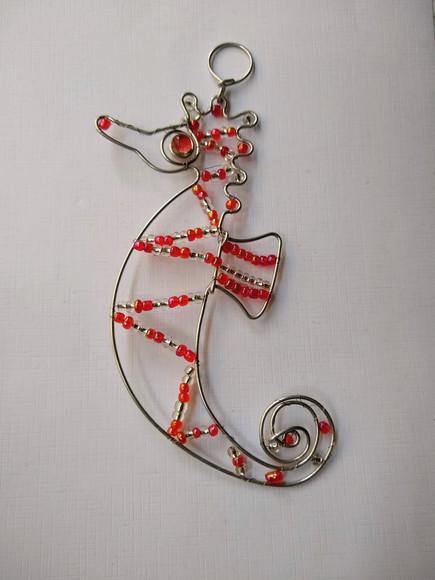 Suncatcher Cavalo Marinho Vermelho