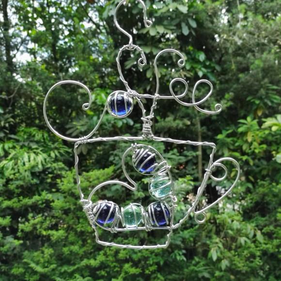 Suncatcher Coffee em tons de azul