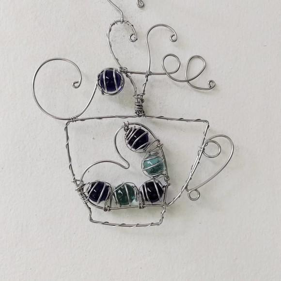 Suncatcher Coffee em tons de azul