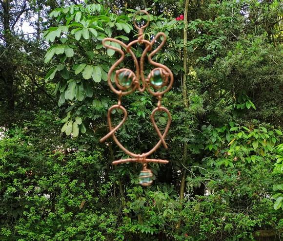 Suncatcher Corujinha articulada em cobre