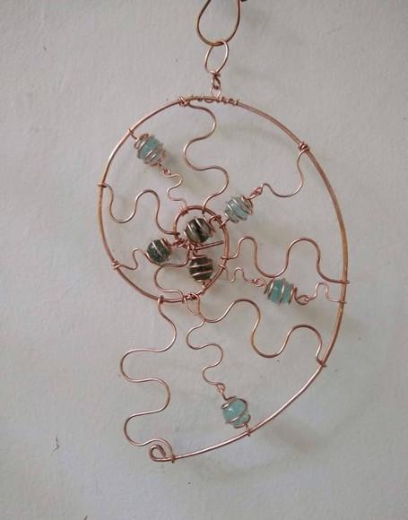 Suncatcher Espiral da Vida em cobre