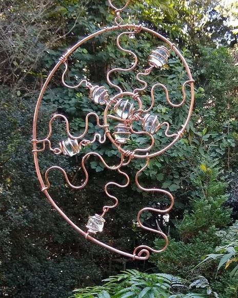 Suncatcher Espiral da Vida em cobre