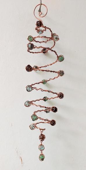 Suncatcher Espiral Dupla Em Cobre