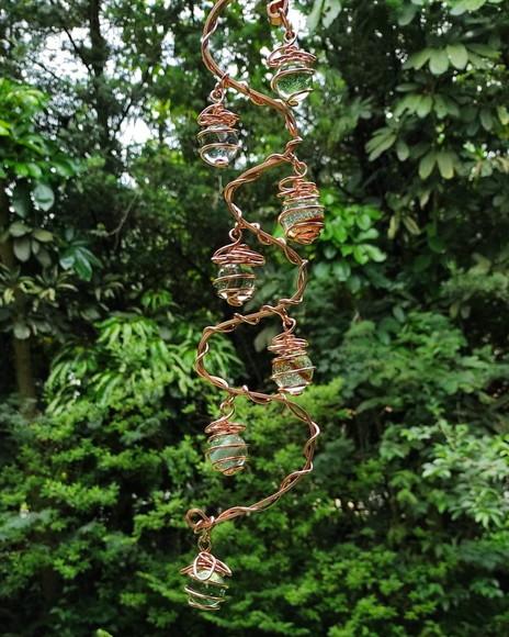 Suncatcher Galho Com Avelãs Em Cobre