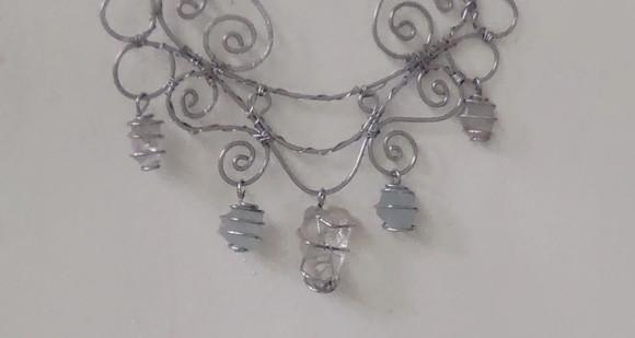 Suncatcher Good Vibes com águas marinhas