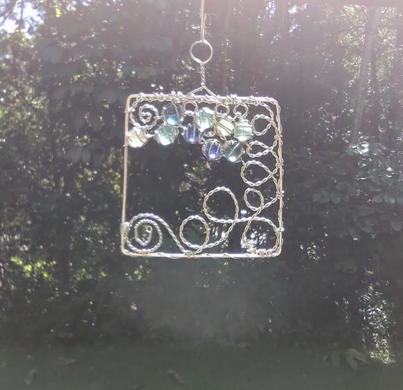 Suncatcher Labirinto em tons de azul