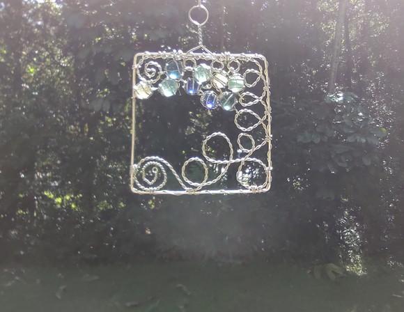 Suncatcher Labirinto em tons de azul