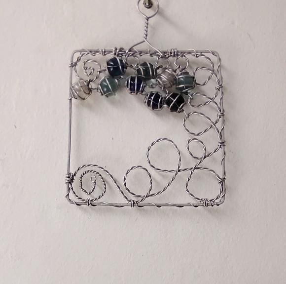 Suncatcher Labirinto em tons de azul