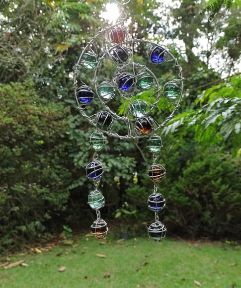 Suncatcher Mandala Mix Filtro dos Sonhos Multicolorido P