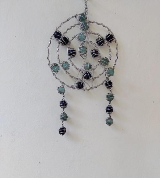 Suncatcher Mandala Mix Filtro dos Sonhos tons de azul