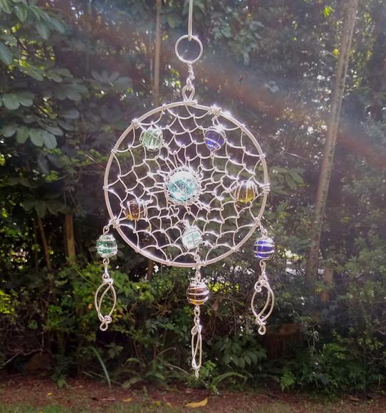 Suncatcher Mandala Mix Filtro dos Sonhos Trançada